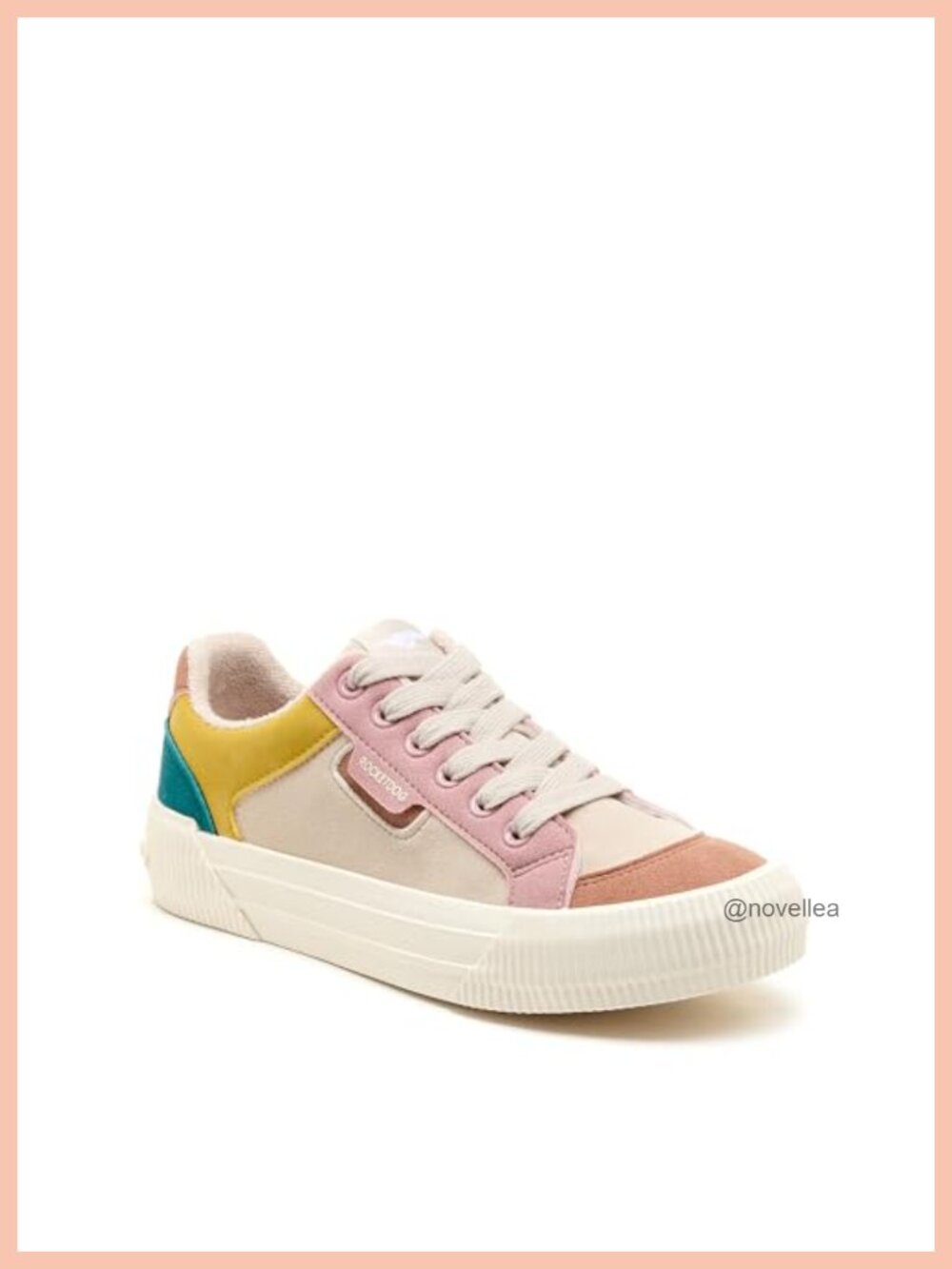 Rocket Dog Cheery Women's Patchwork Canvas Platform Sneakers Lace-Up Casual